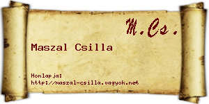 Maszal Csilla névjegykártya